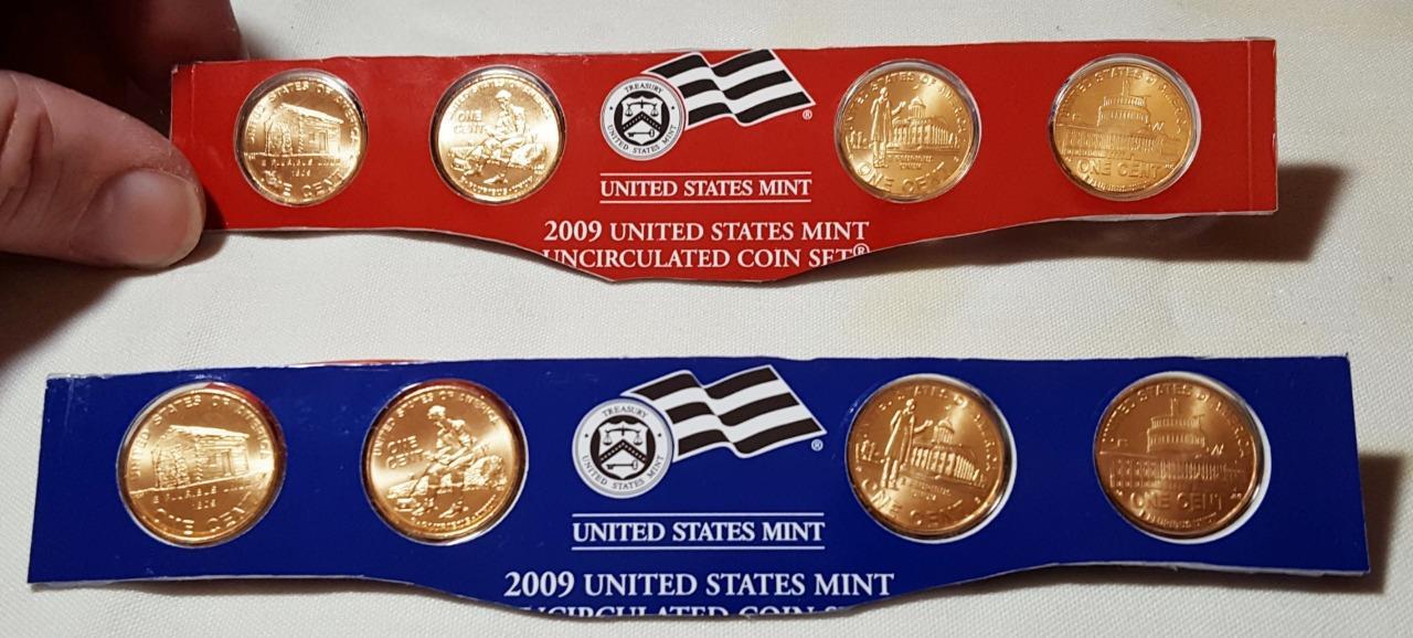 2009 P & D Lincoln Bicentennial Satin BU Copper Cent US Mint Cello 8 Coin Set