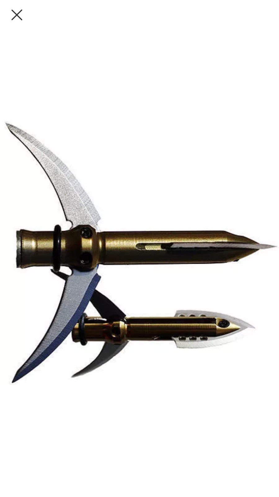 3  broadheads Battle Axe  100Grain 2 blade - Wide. 2  Inch Cut.Expandable !!!!!