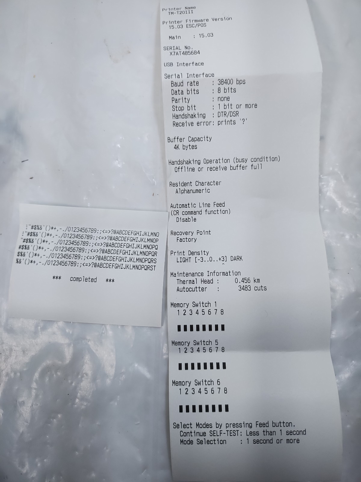Epson TM-T20III Thermal POS Receipt Printer Bundle - C31CH51001 - Tested - READ!