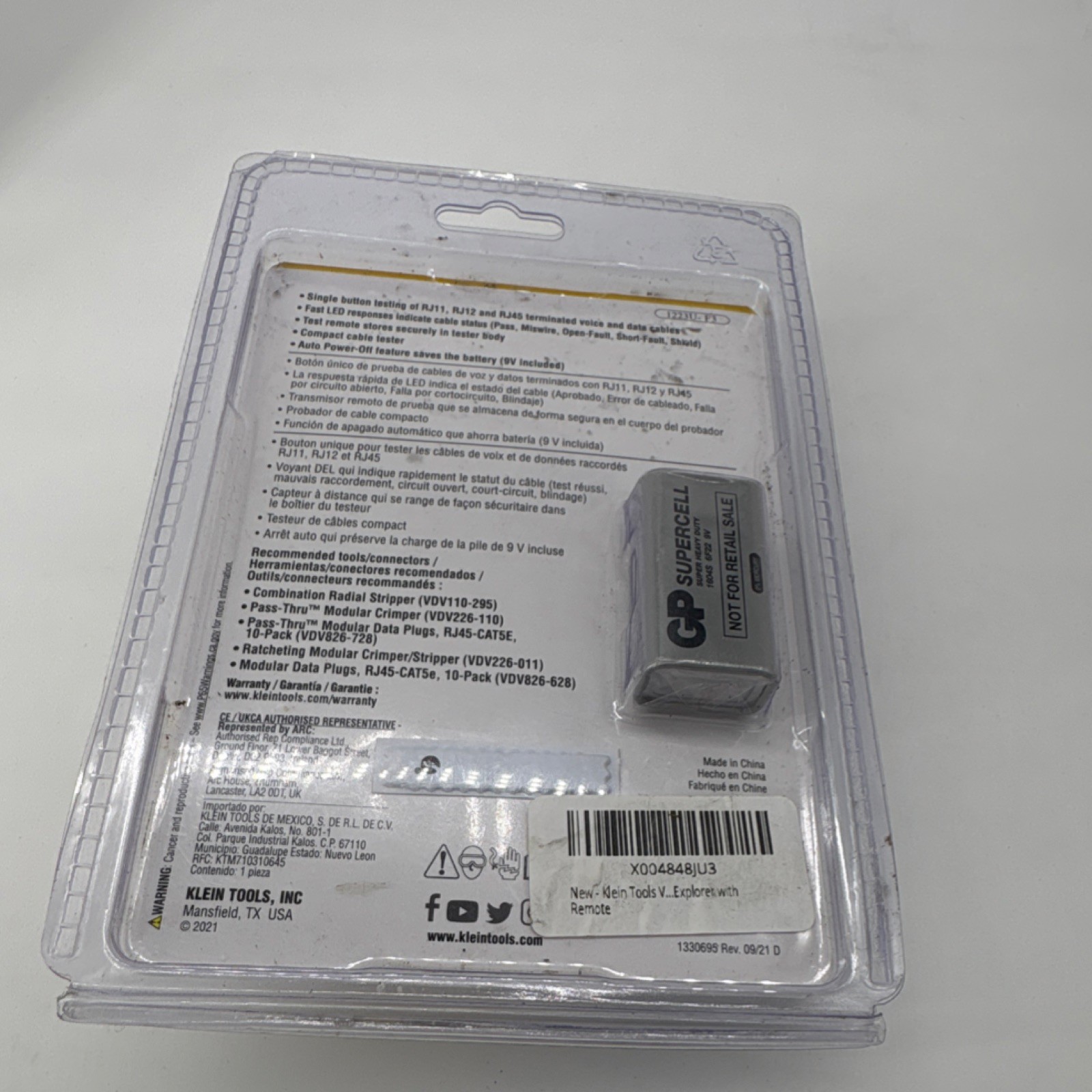Klein Tools VDV526-100 LAN Explorer Computer Cable Tester RJ11 RJ12 RJ45 Remote