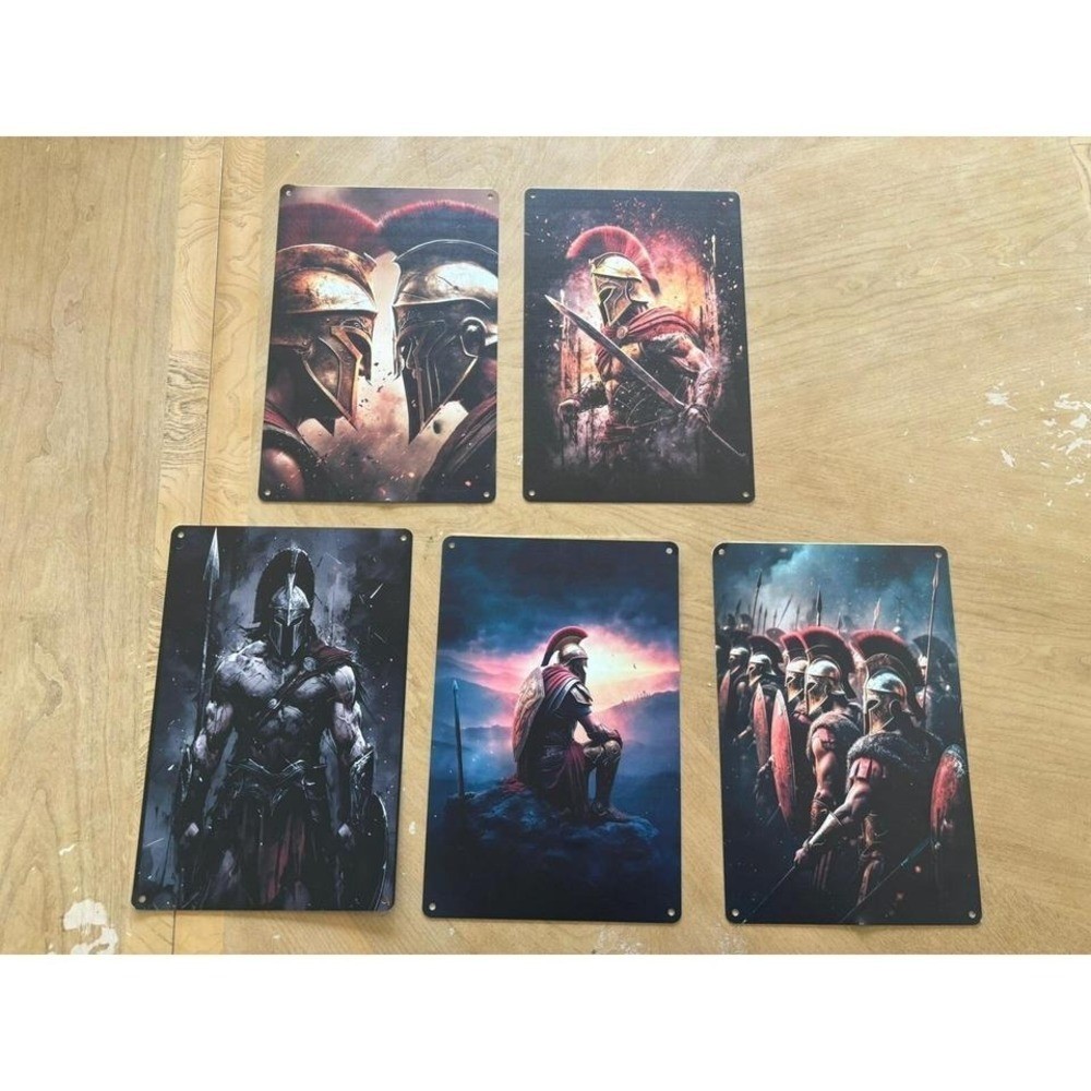 5 ROMAN soldier metal signs home decor office restaurant 12"   Spartan Art Rare
