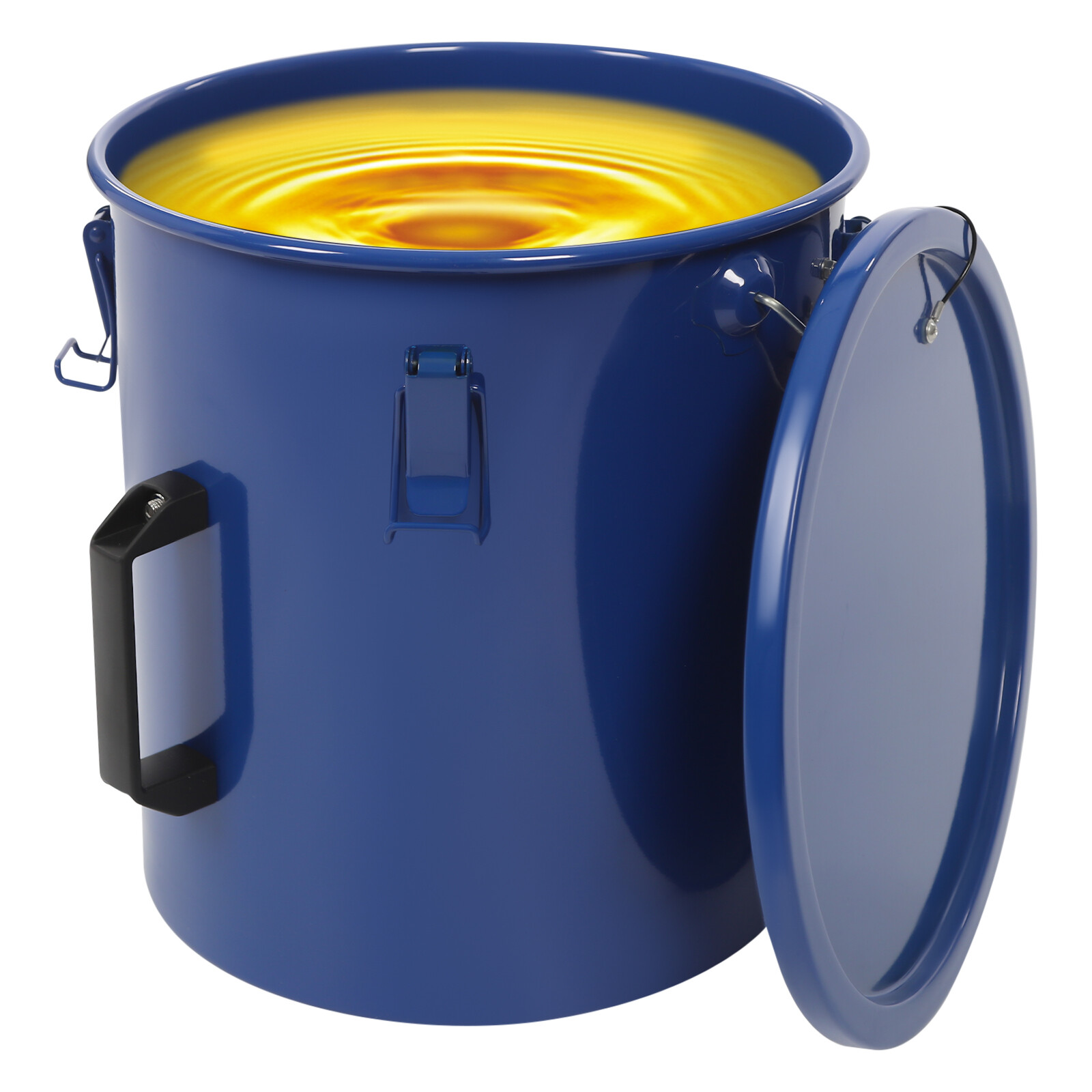 Fryer Grease Bucket, Oil Transport Container with Lock Clips, Fryer Oil Bucket