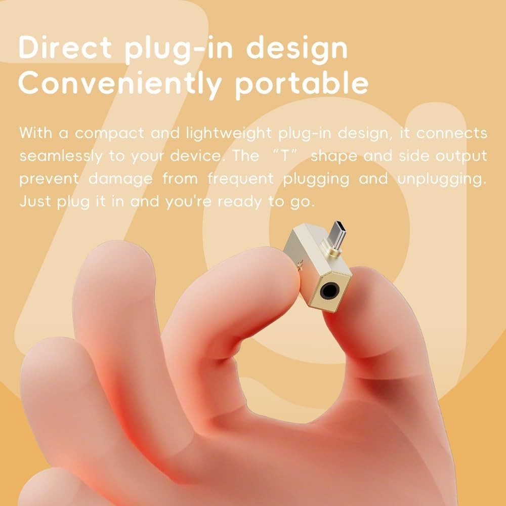 FiiO/Snowsky Tiny DAC Headphone Amp,PEQ,DSD256,PCM, 3.5mm+Type-C (Tiny A, Black)