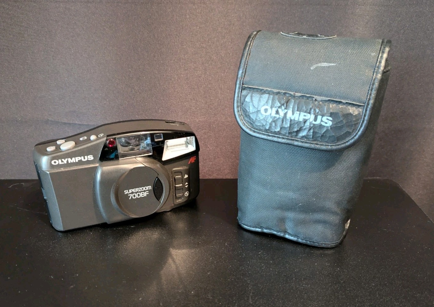 Olympus Superzoom 700BF Film Camera 35mm Compact Point and Shoot + Case