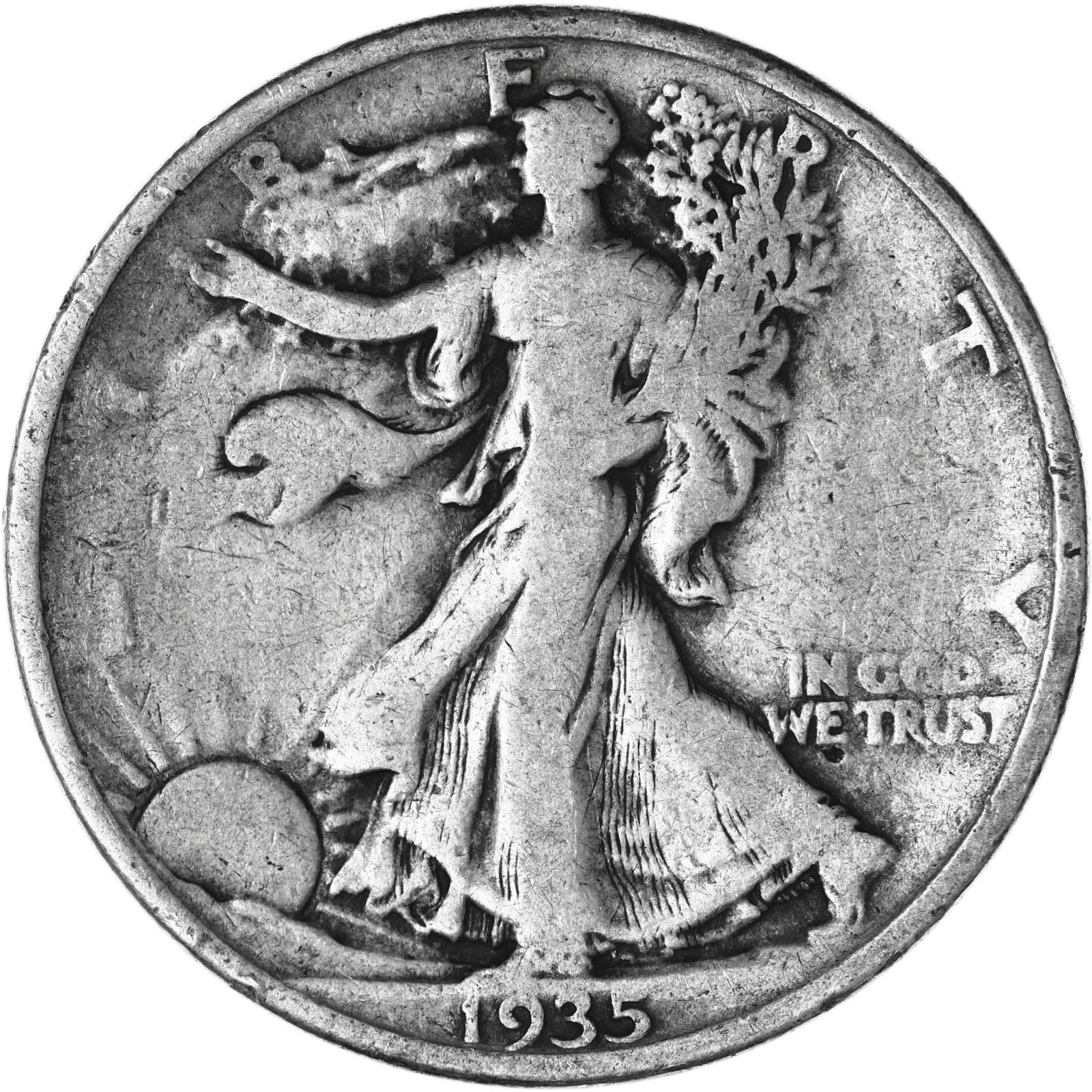 1935 (P) Walking Liberty Half Dollar Very Good 90% Silver