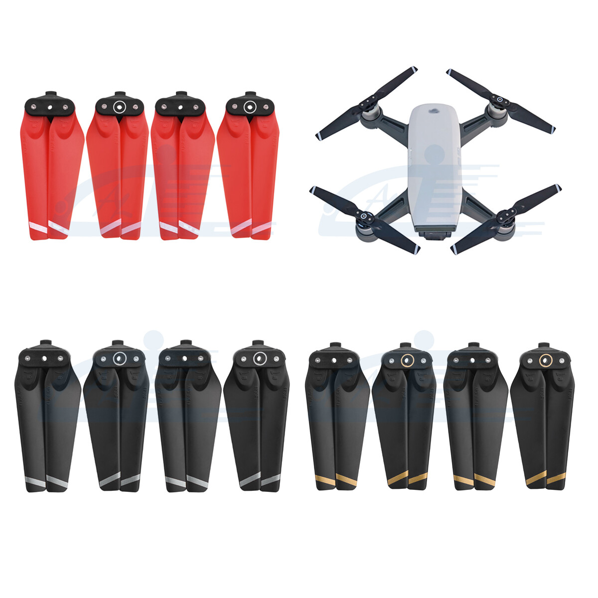 2 pairs 4730F Quick-Release Foldable Propellers Blades Props for DJI Spark Drone
