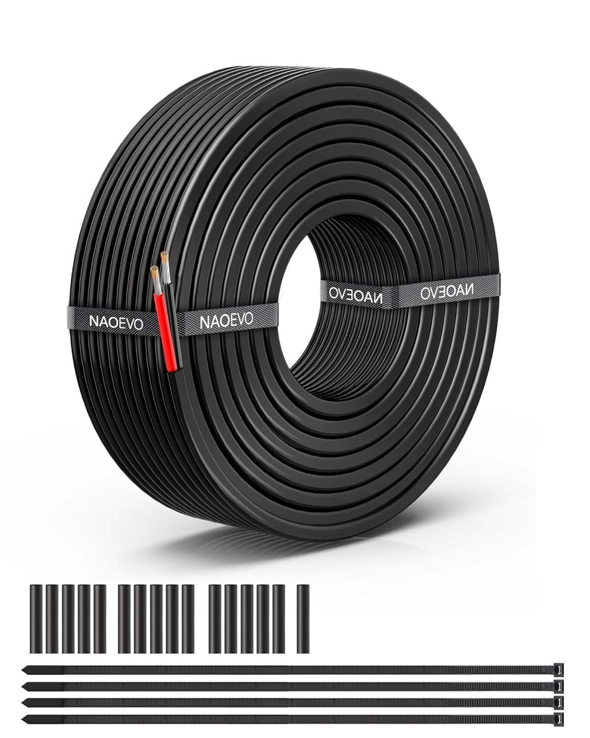 30FT 10Gauge 2 Conductor Wire 10AWG Stranded PVC Tinned Copper 12V Cable-Auto-LV