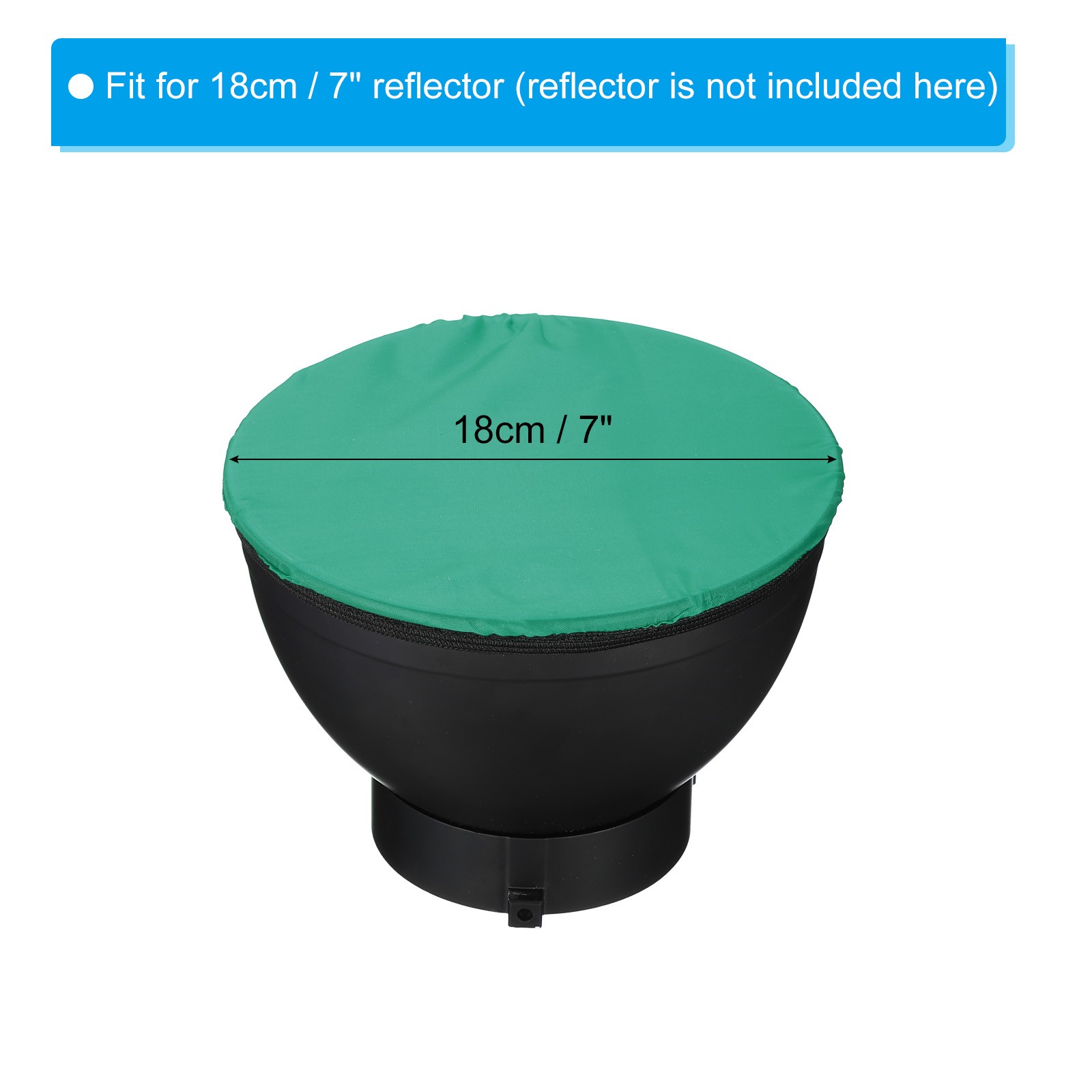 4pcs 7" 18cm Soft Diffuser Lamp Cover Light Strobe Reflector Lamp Sock Green