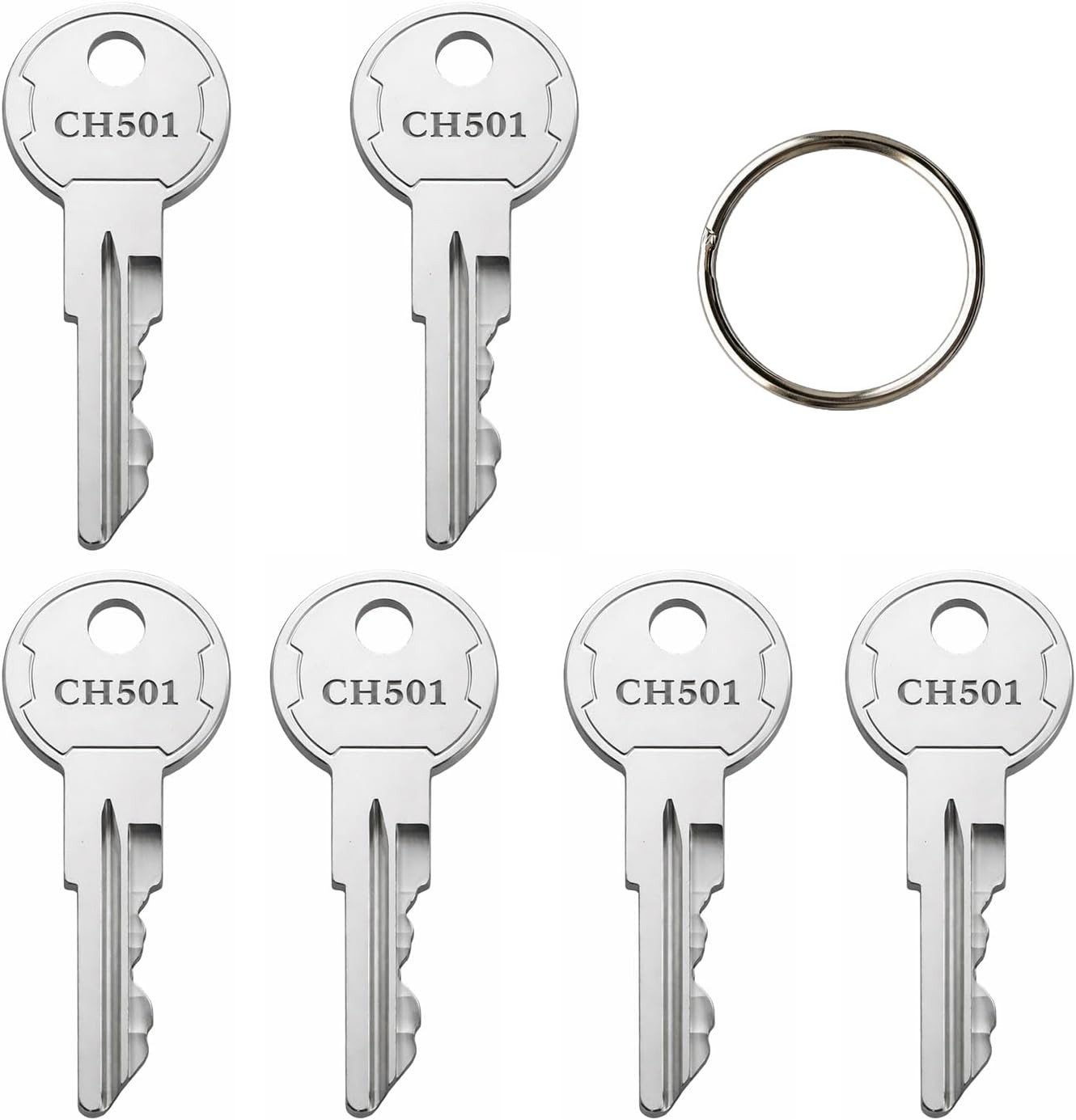 CH501 Key, 6-Pack, for Truck Tool Box Locks | Pre-Cut Metal Spare Keys for Trail