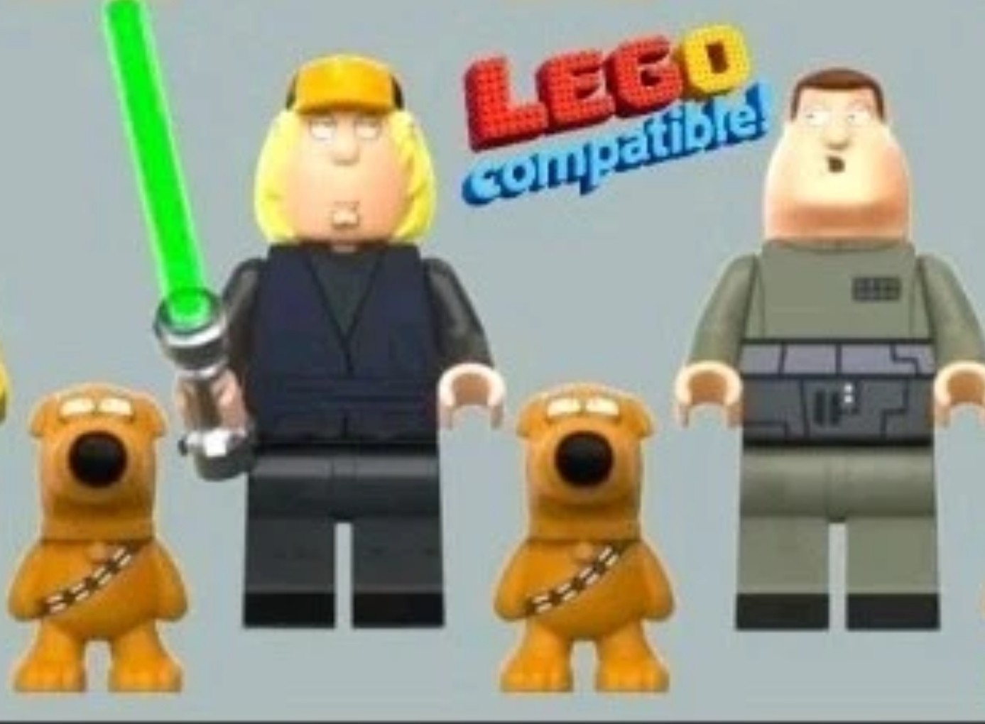 4x Figure Set Family Guy Star Wars Mini figures Chris Griffin Joe 2X Brian Luke