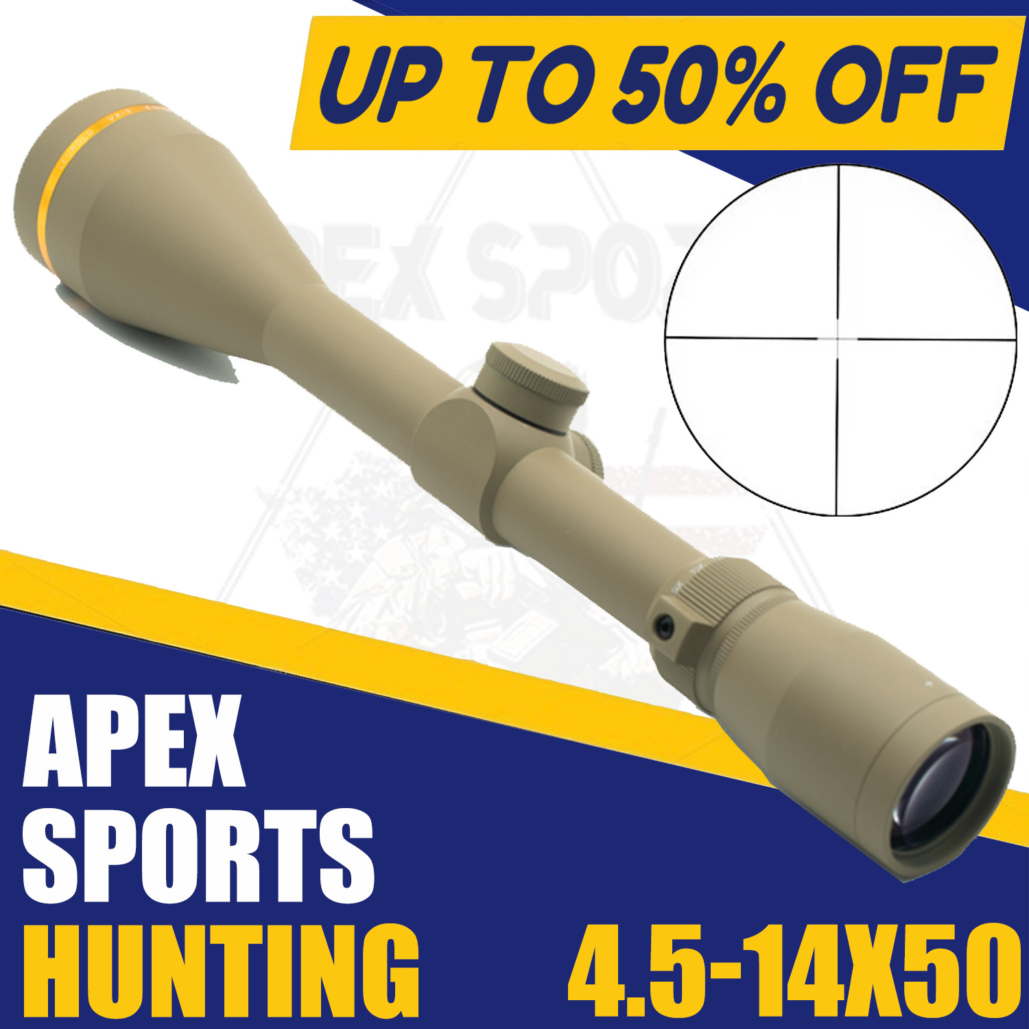 VX-3 4.5-14x50mm Rifle Scope Duplex Reticle FDE Multi-Range HD Scope USA