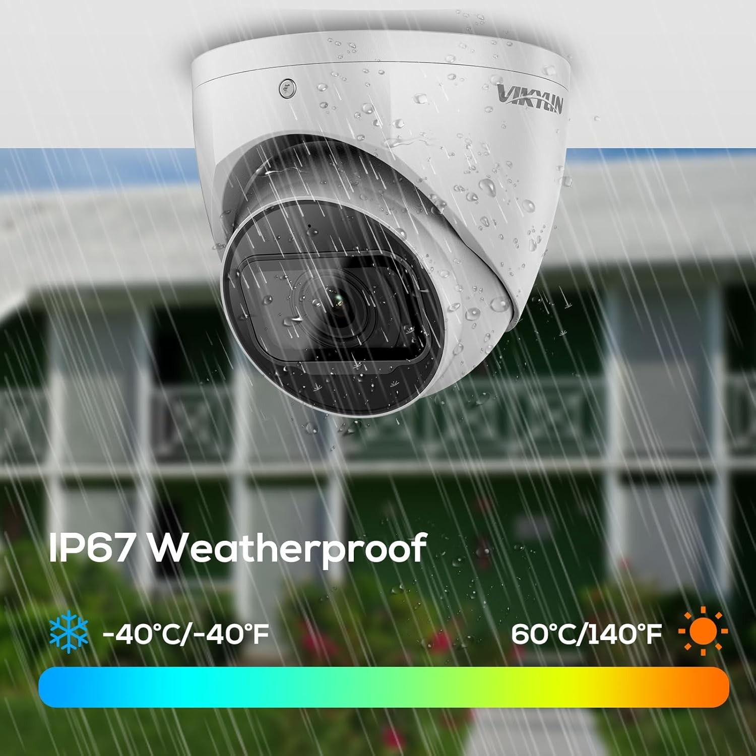 VIKYLIN 4K 8MP IR Starlight IP Dome Network Camera Built-in Mic Smart Detection