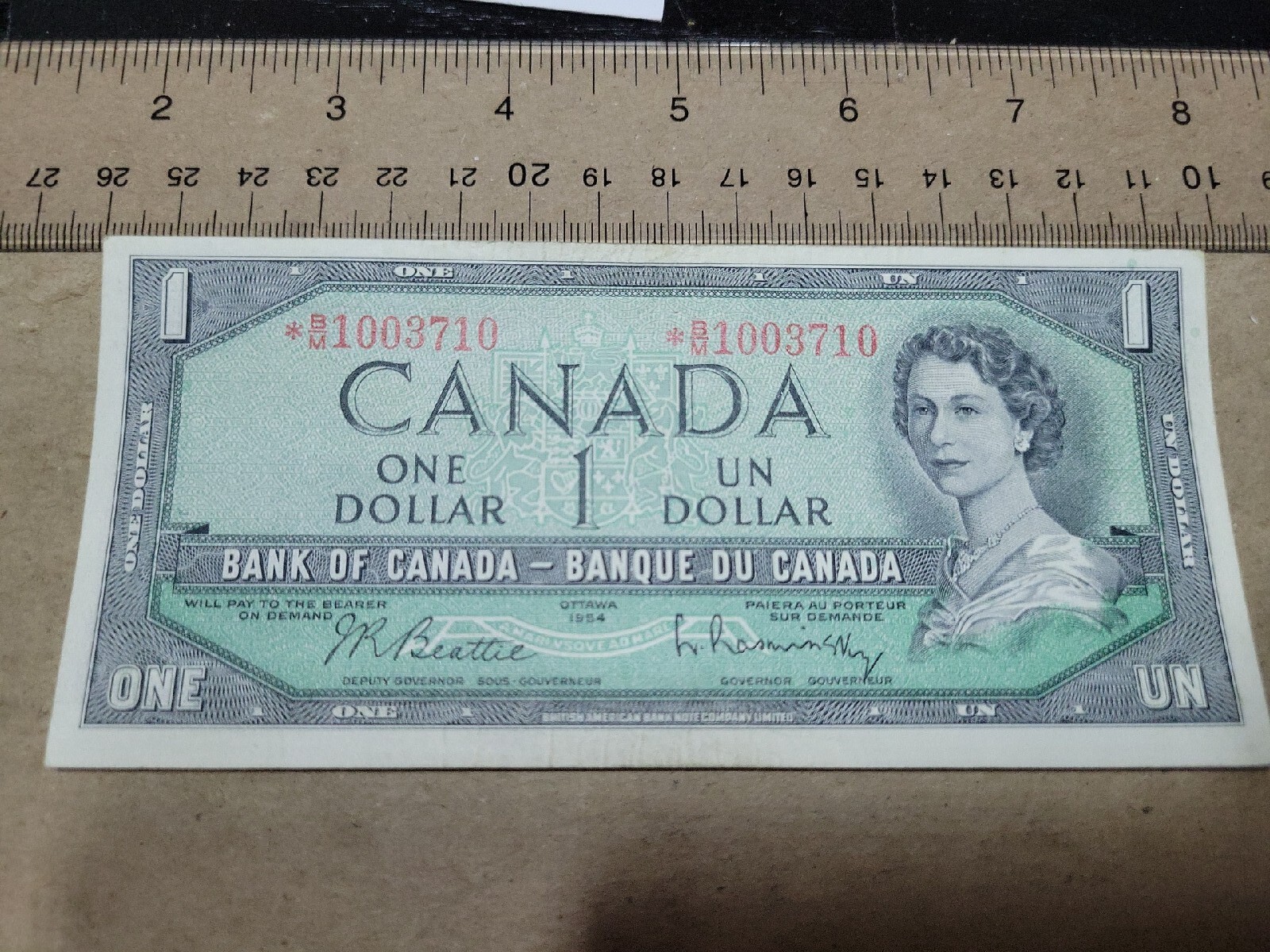 🇨🇦 Canada Dollar 1954 P-75b BC-37  "B/M" 🌟 REPLACEMENT 🌟 Banknote  051423-14
