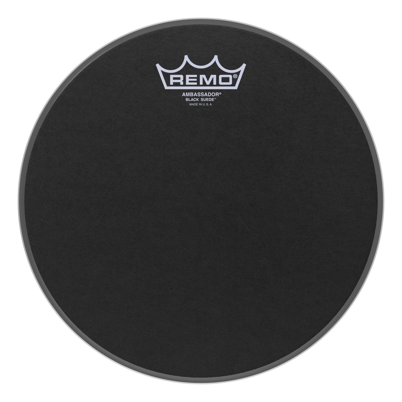 Remo Ambassador Black Suede Drumhead, 10"