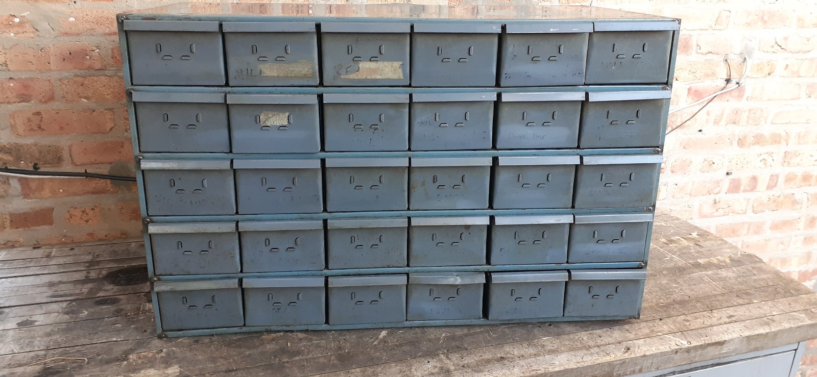 Metal Parts Cabinet Nice 30 Drawer 17" Deep with dividers USA