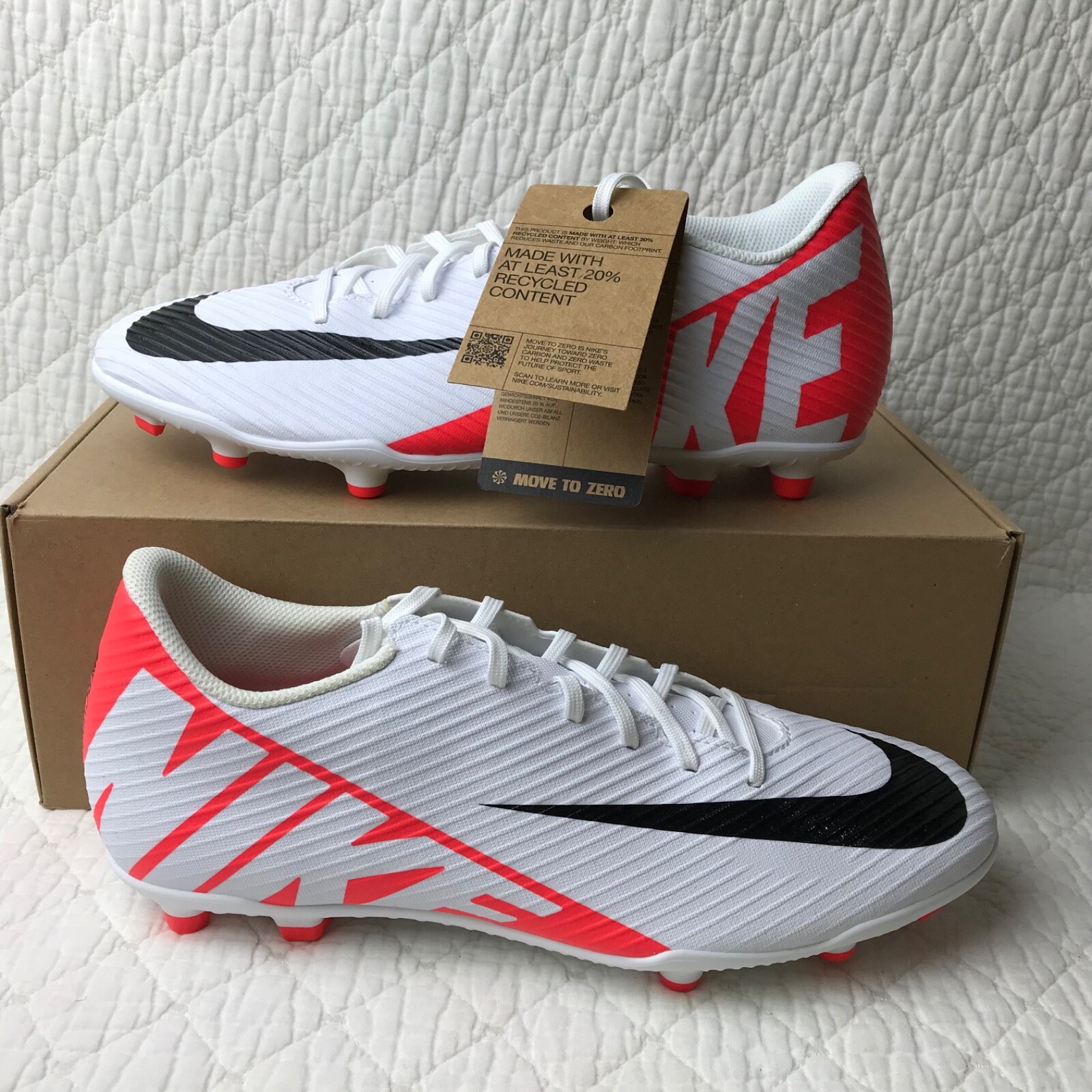 Nike Vapor 15 Club FG/MG Soccer Cleats Men’s SZ 10 Bright Crimson DJ5963-600