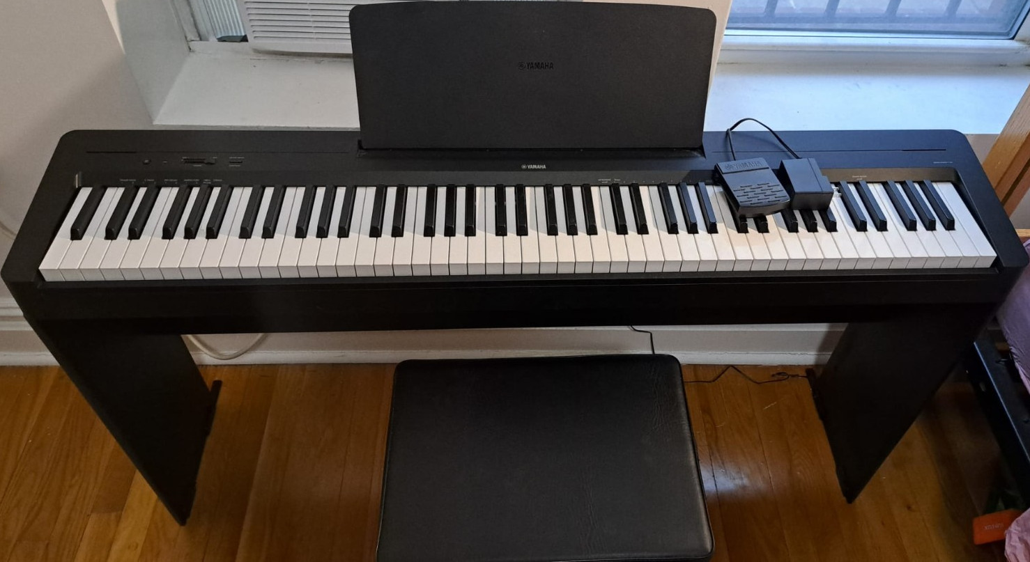 Yamaha P143 88-Key Weighted Digital Home Piano, Built-In Speakers, Black