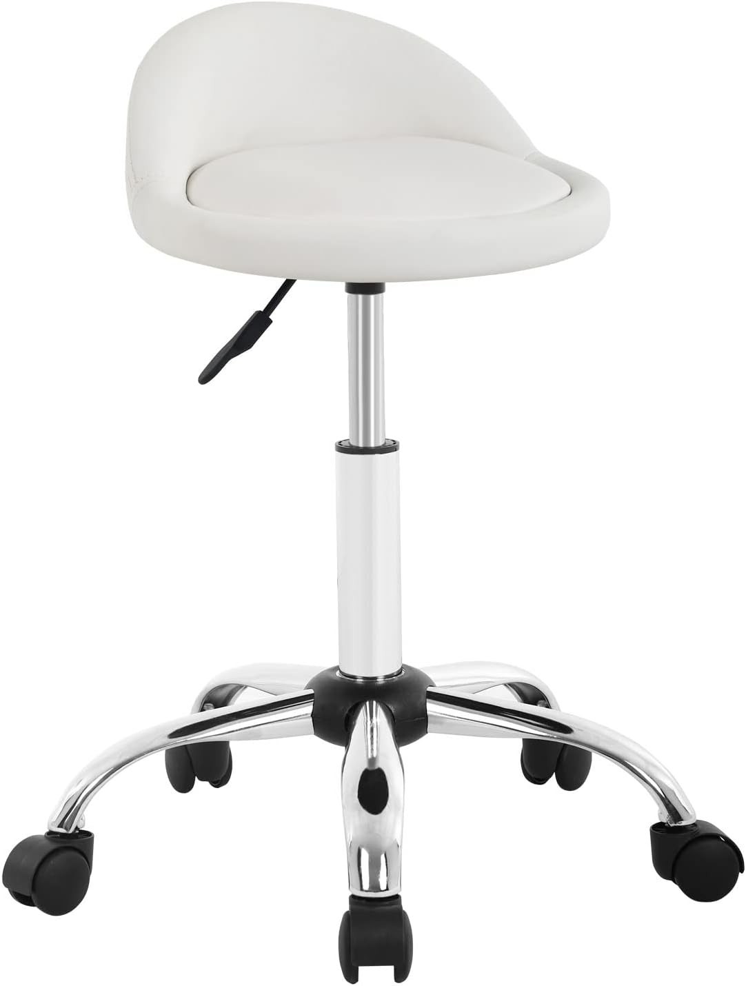 Height Adjustable Rolling Stool Swivel Pedicure Stool Adjustable Drafting Salon