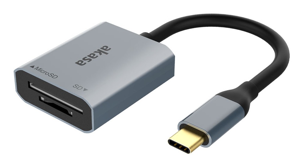 Akasa AK-CR-10BK card reader USB 3.2 Gen 2 (3.1 Gen 2) Type-C Black, Silver