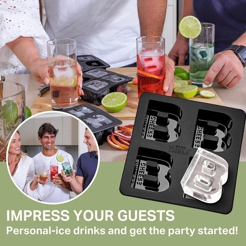 Custom Letter B Silicone Ice Cube Mold Personalized Monogram Gift Drinks New
