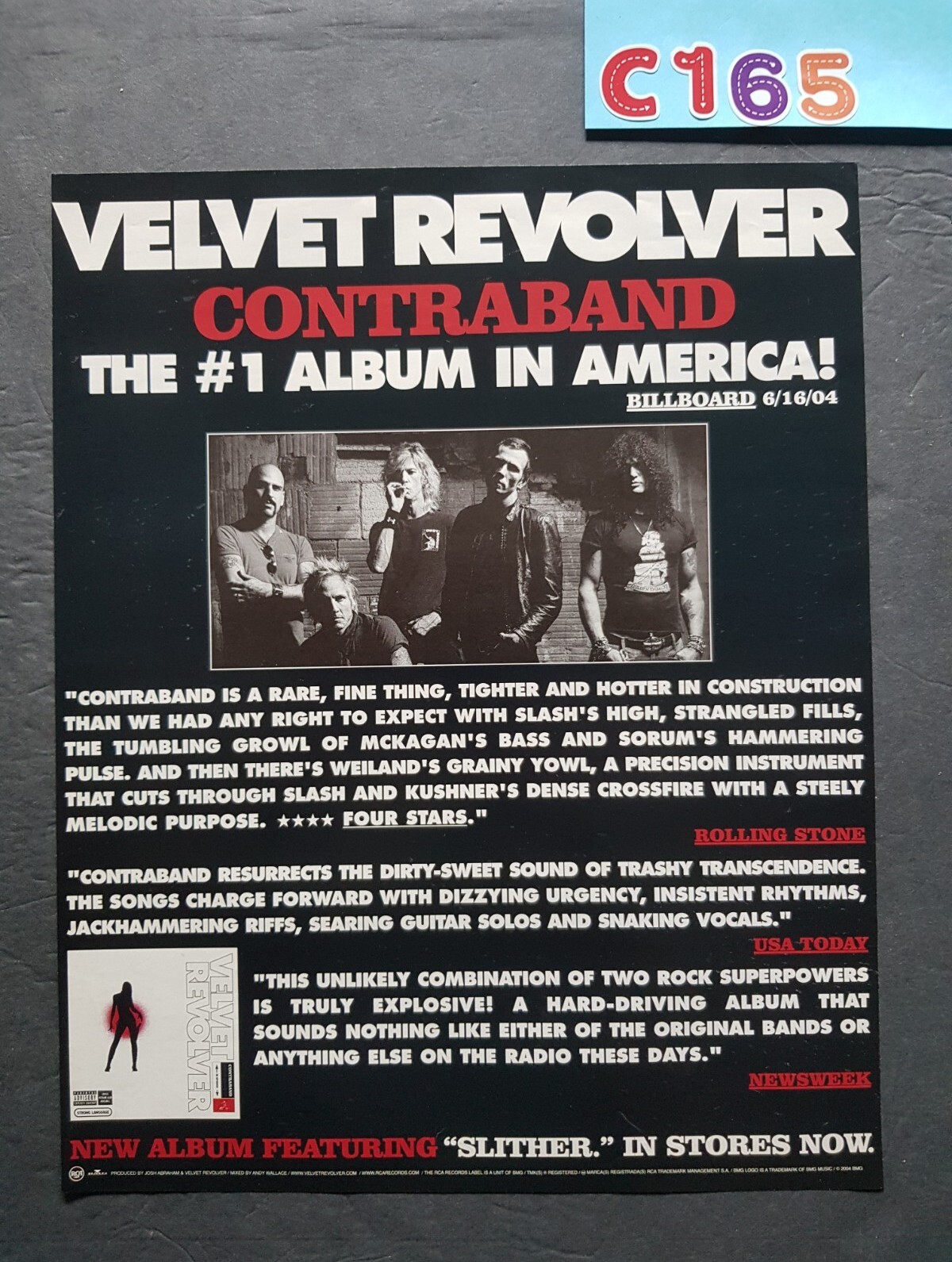 Velvet Revolver Contraband Album Promo Print Advertisement Vintage 2004