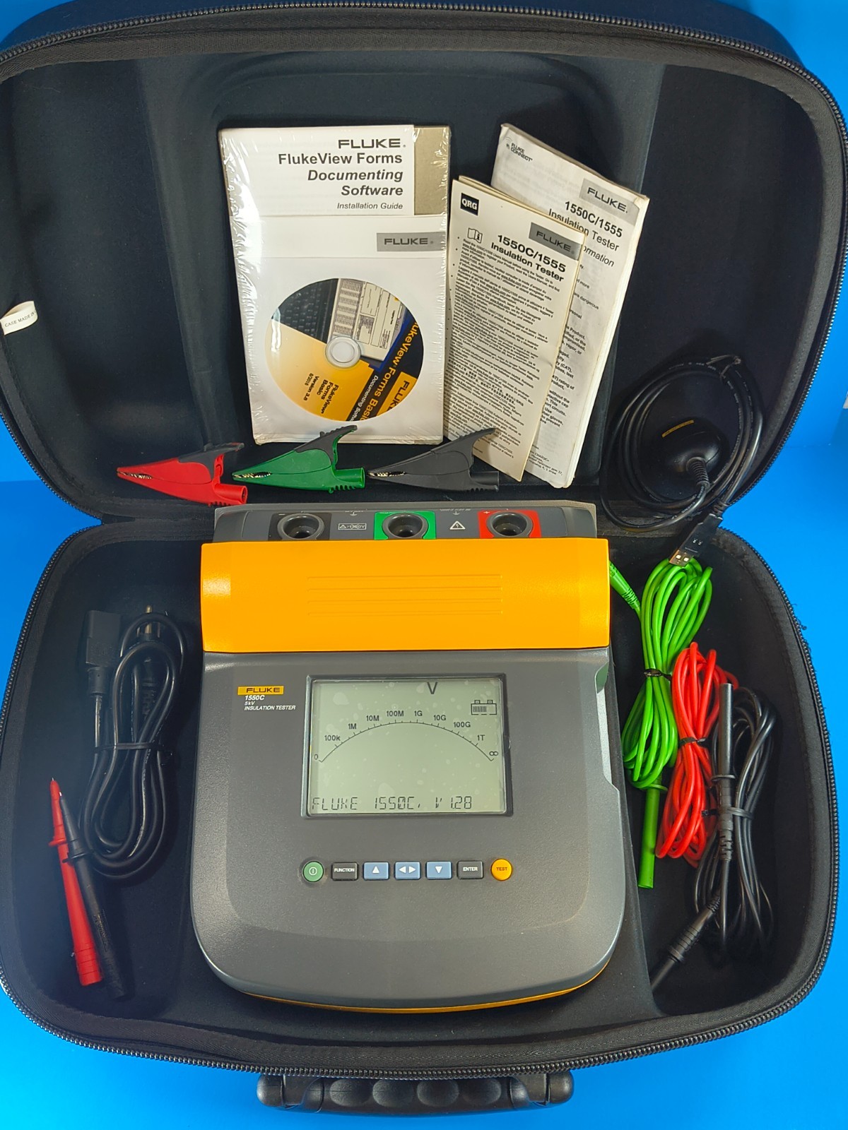 Fluke 1550C 5kV Insulation Tester Pristine Full Kit!