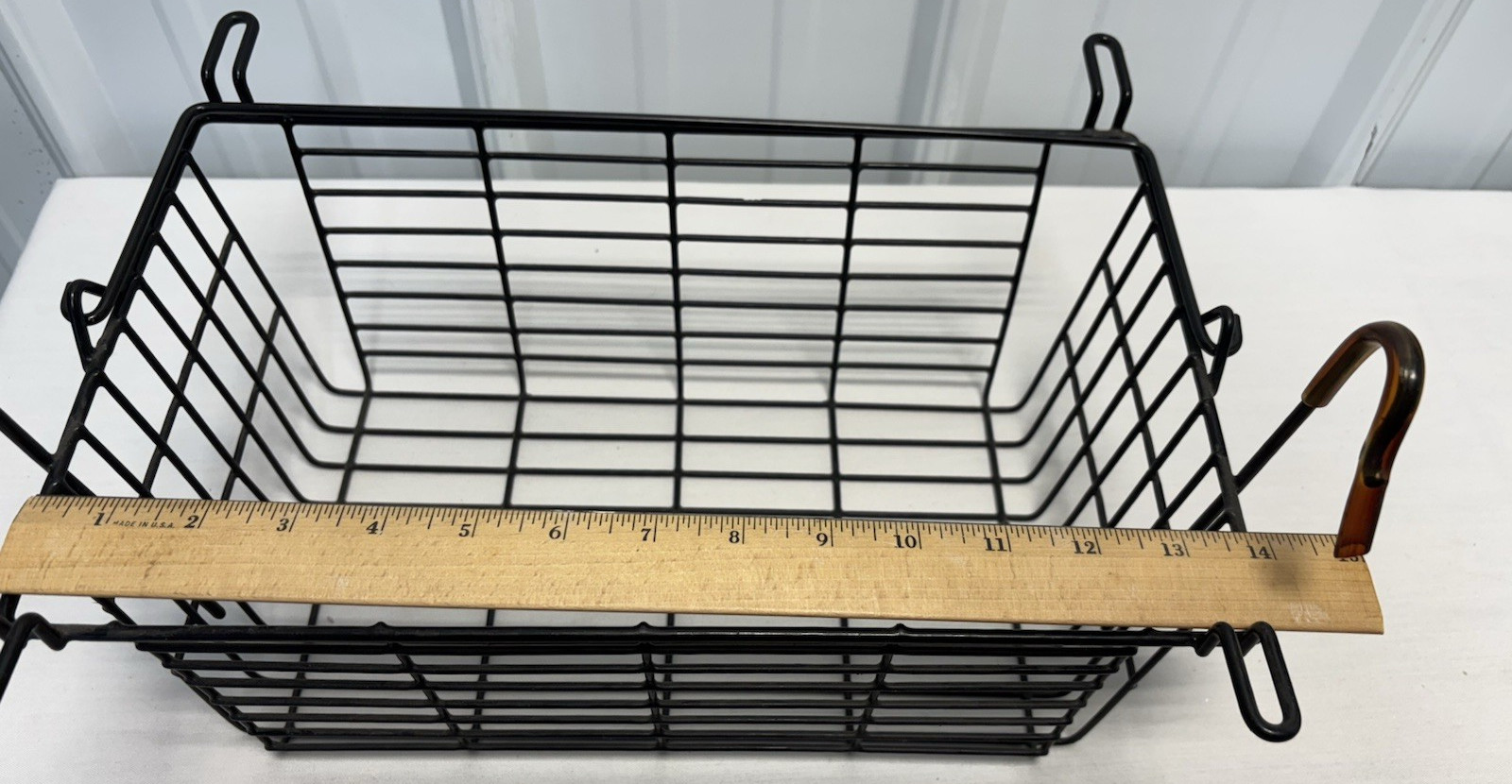 Black Coated Wire Removable Storage Basket for Rollator Walker or Bicycle