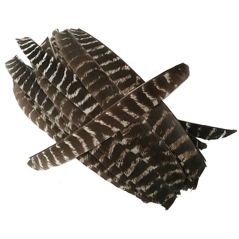 50pcs Archery Left Wings 7-10in Feathers Turkey Fletches DIY Traditional Arrow