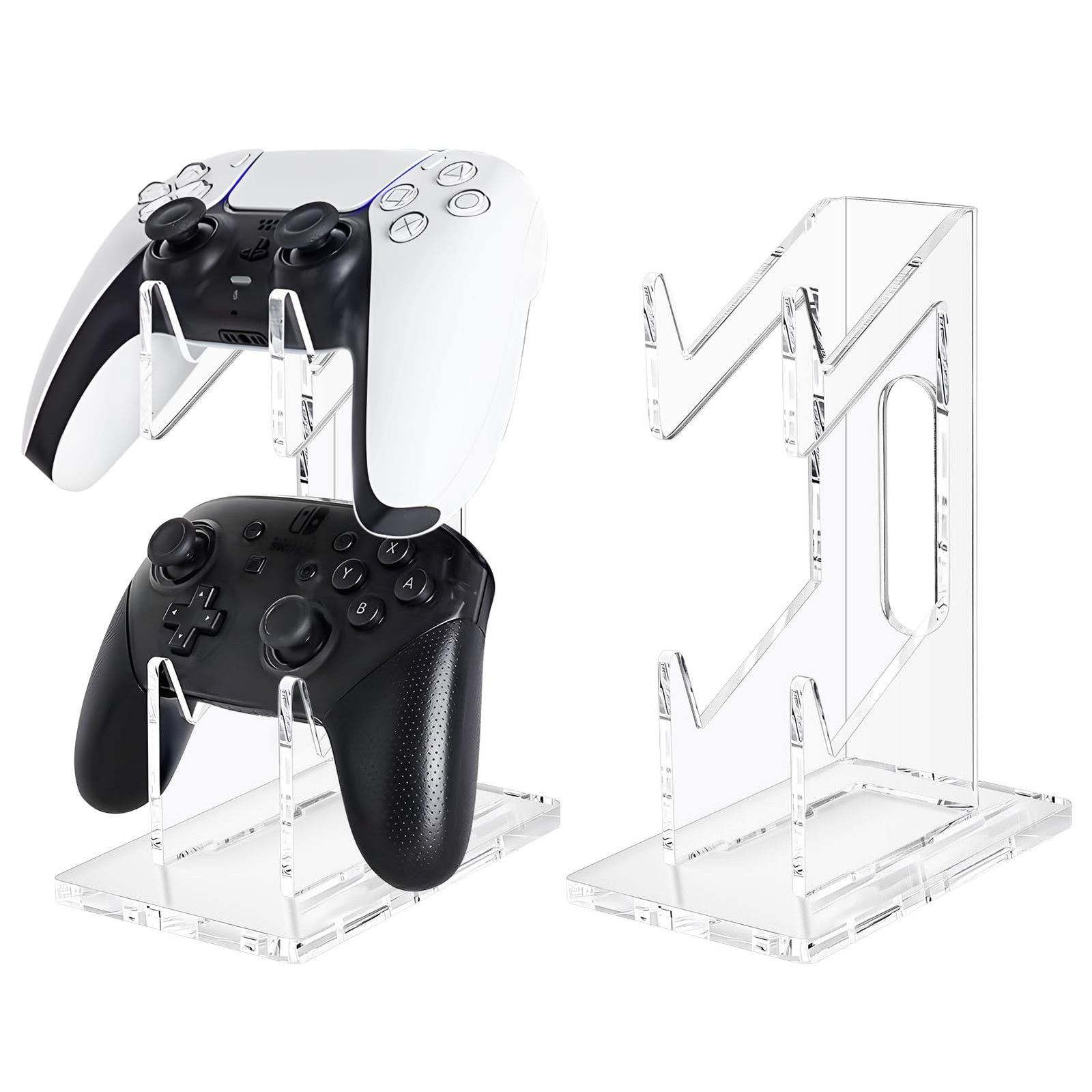 FYY Game Controller Holder 2 Tiers - Universal Dual & 2-Tier-Clear