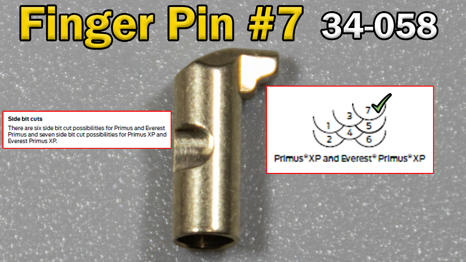 Schlage Primus Finger Pin #7 | No. 34-058 | Locksmith / Locksport Replacement x1