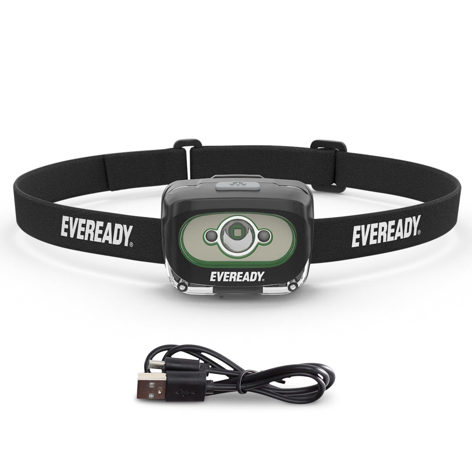 Eveready LED Light Rechargeable Headlight, 300 Lumen, IPX4 Water Resistant, S...