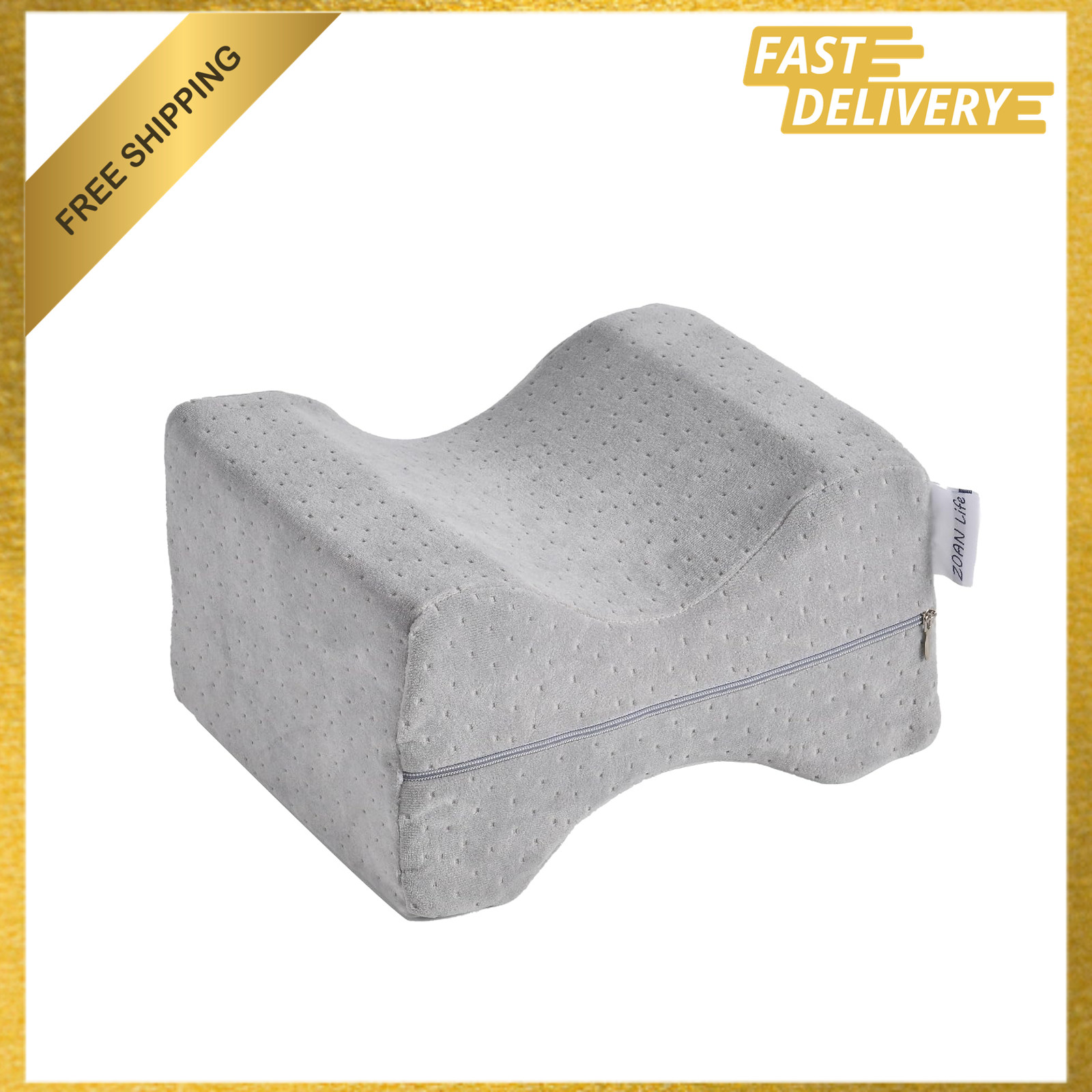 Memory Foam Knee Pillow for Side Sleeping Hip Pain Relief Leg Elevation Support