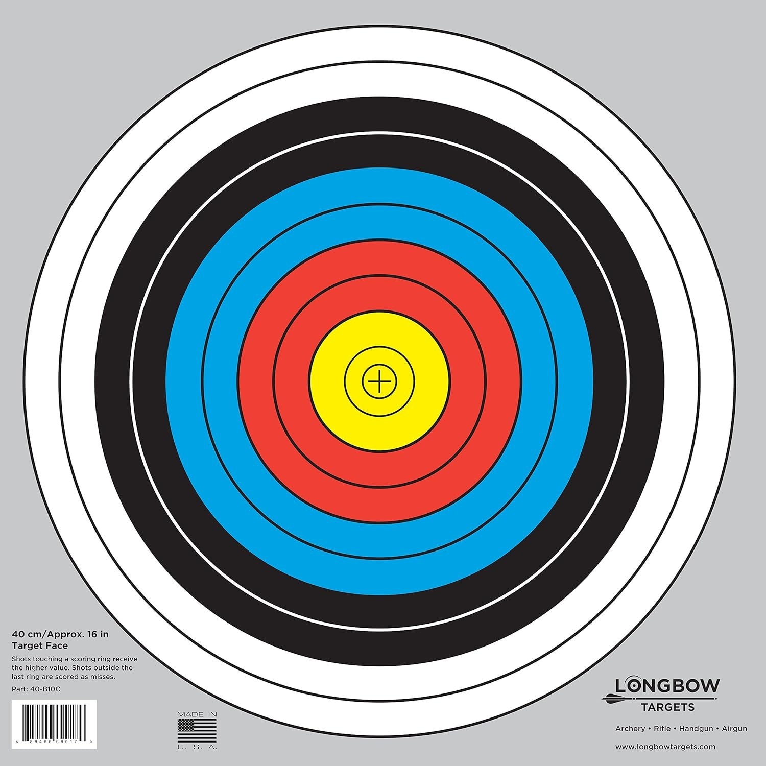 Archery 40cm & 80cm Targets by Longbow 20 Pack, 40cm/Approx 17"