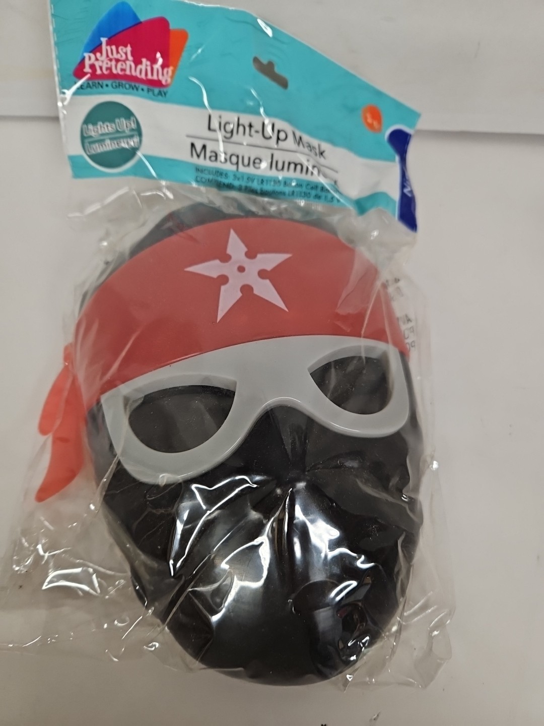 Just Pretending Light Up Mask Red Headband Halloween 3yrs+