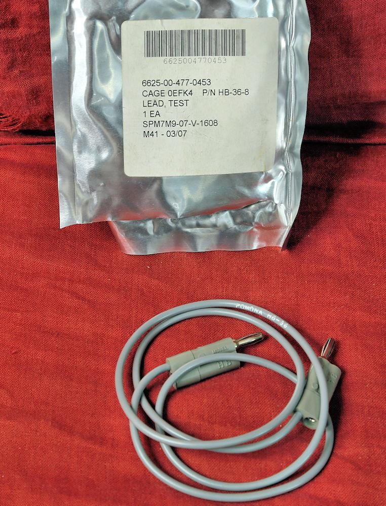 POMONA HB-36 Grey  Horizontal Banana Plug Patch Cord   36 Inch  LOT OF 2 CORDS