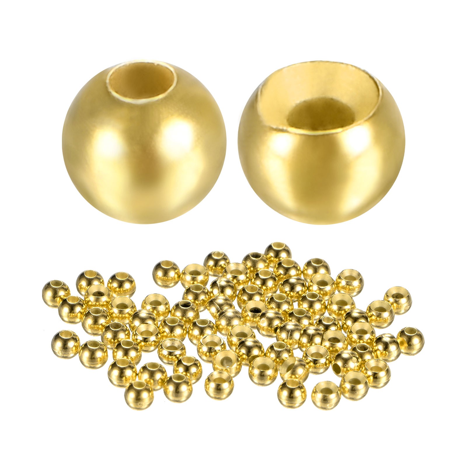 2.5mm Tungsten Beads for Fly Hole [100PCS] - Tapered Tying [Gold Tone]