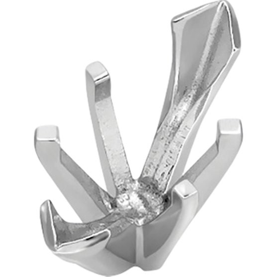 14K White Gold 6 Prong Marquise 2 V Tip Peg Head Setting 0.75ct 6.5 x 4.5mm