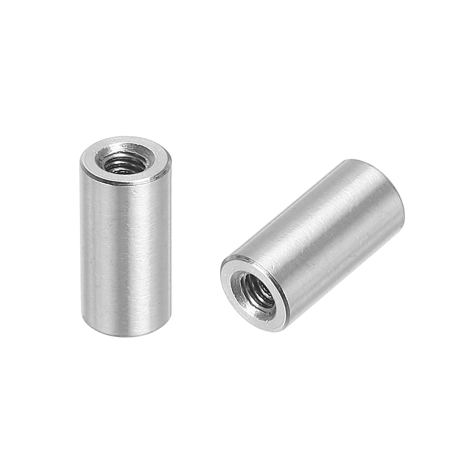 10Pcs Round Connector Nuts, M4x8x6mm Coupling Nut Sleeve Rod Bar Stud Nut