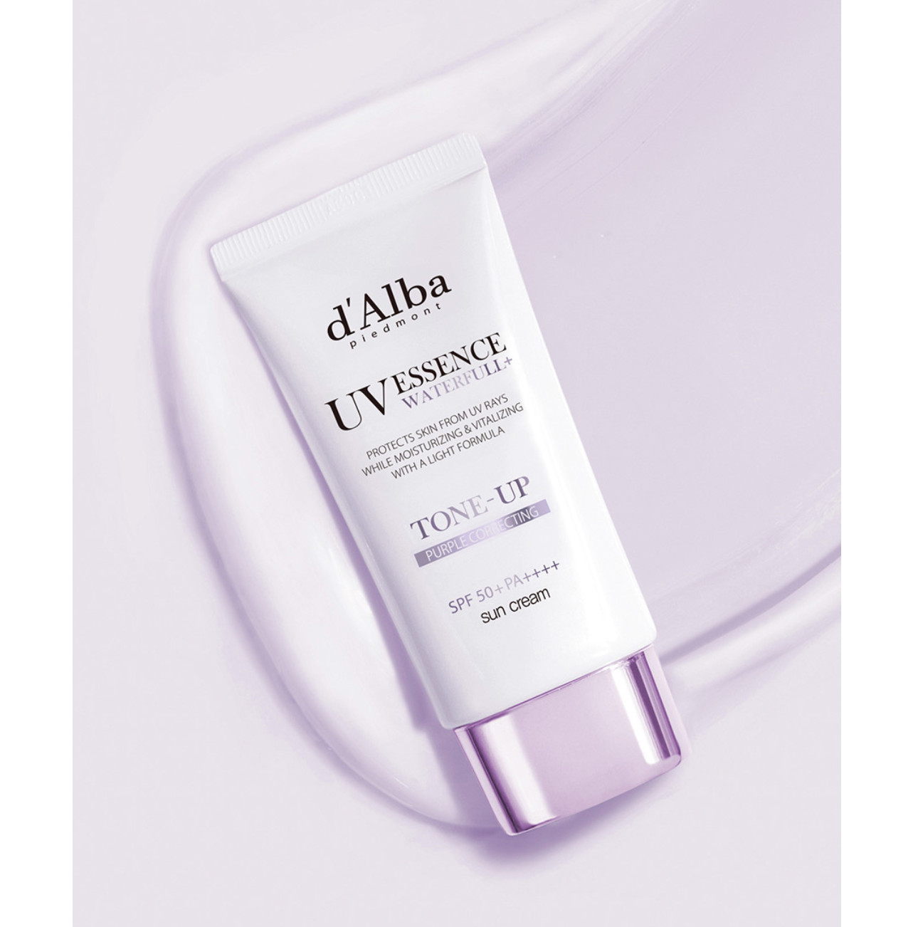 d'Alba UV Essence Waterfull Tone Up Sun Cream Purple SPF50+/PA++++ 50ml 2024 New