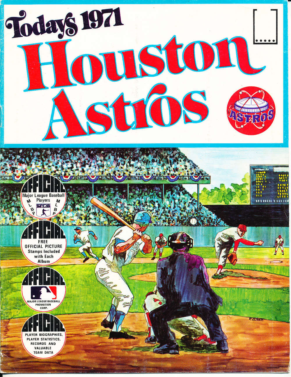 1971 Houston Astros dell MLB book with Team Photo Cards bx1