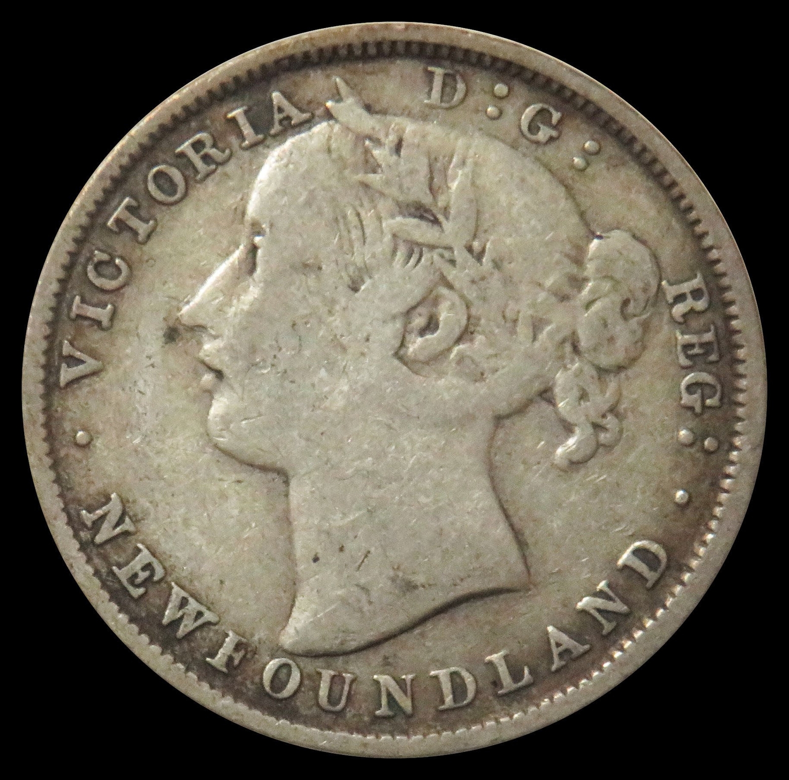 1873 SILVER NEWFOUNDLAND 20 CENTS PIECE