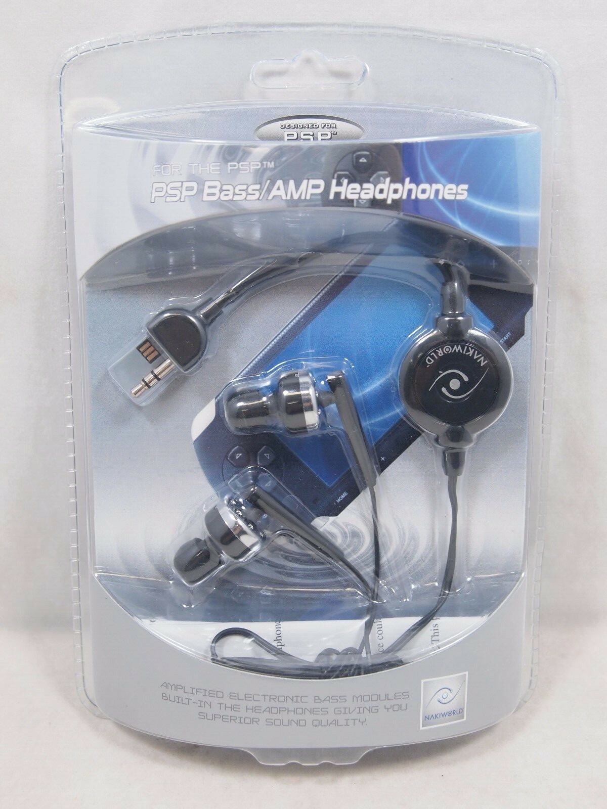 Sony PlayStation Portable PSP Bass AMP Headphones Earbuds - For Model 1000 - New