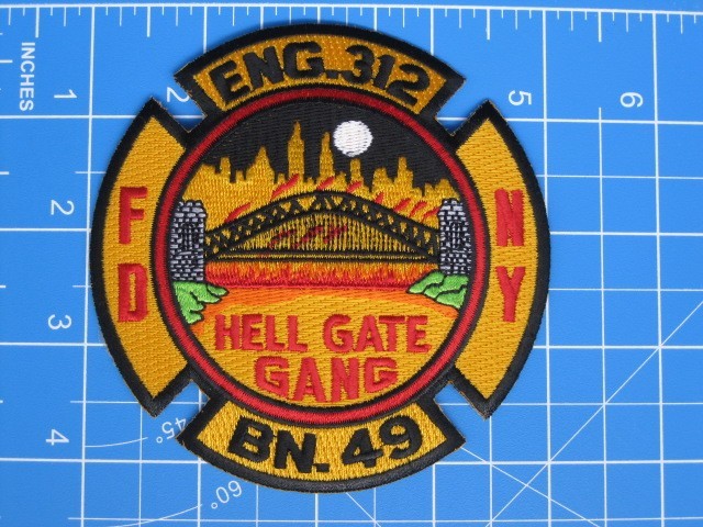 FDNY NYC Fire Department Engine 312 Hells Gate Gang Patch