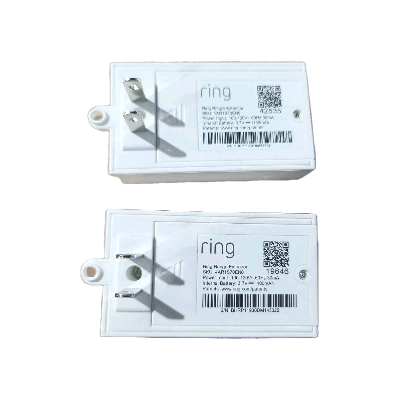 Lot Of Two 2 Ring Alarm Range Extender 1st Gen ZWave Repeater 4AR1S70EN0