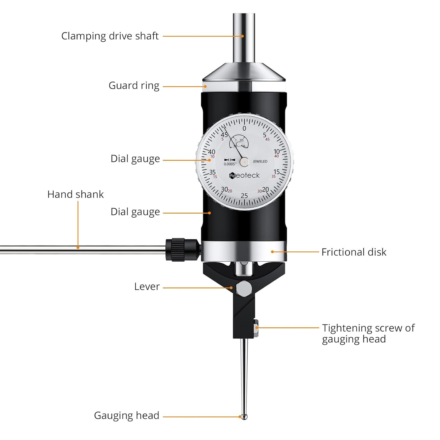 Coaxial Centering Indicator 0-0.15"/0.0005" Dial Indicator Set | Centering Test