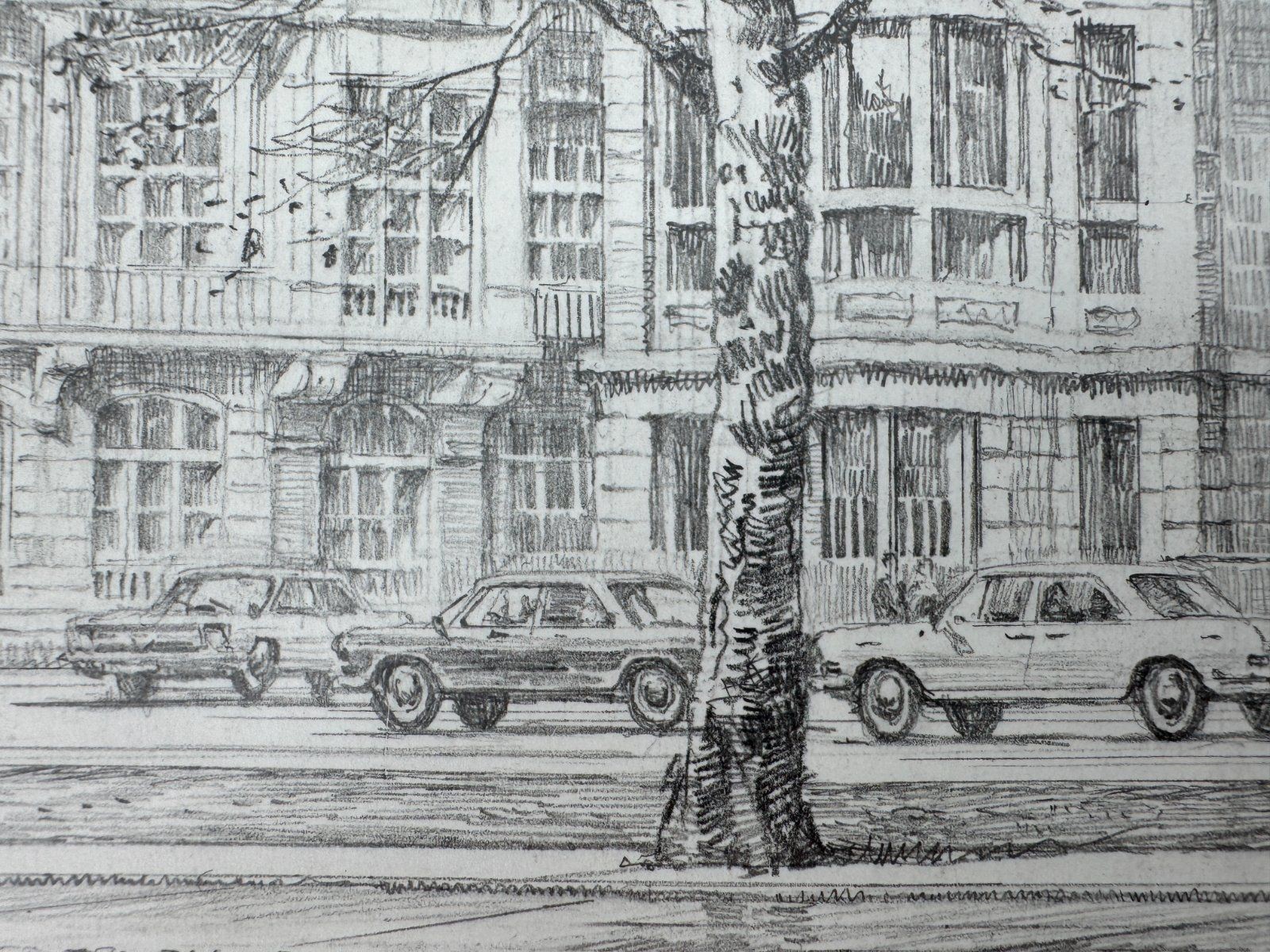 * HEINZ WEHLISCH DRAWING BADISCHE KOMMUNALE STATE BANK SIGNED