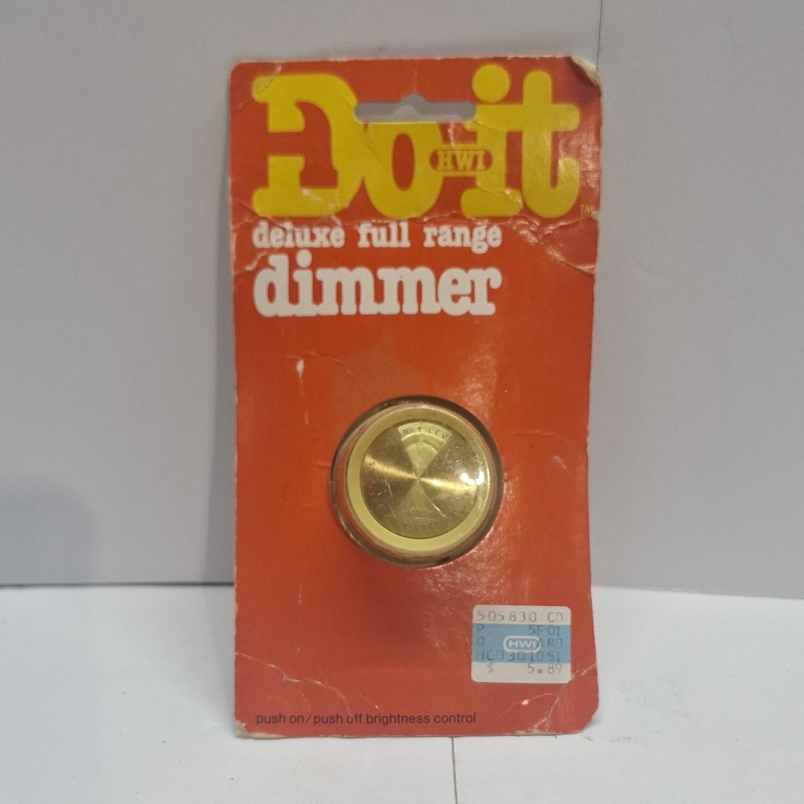 Do It Deluxe Full Range Dimmer Switch Gold Rotary 120V AC vintage