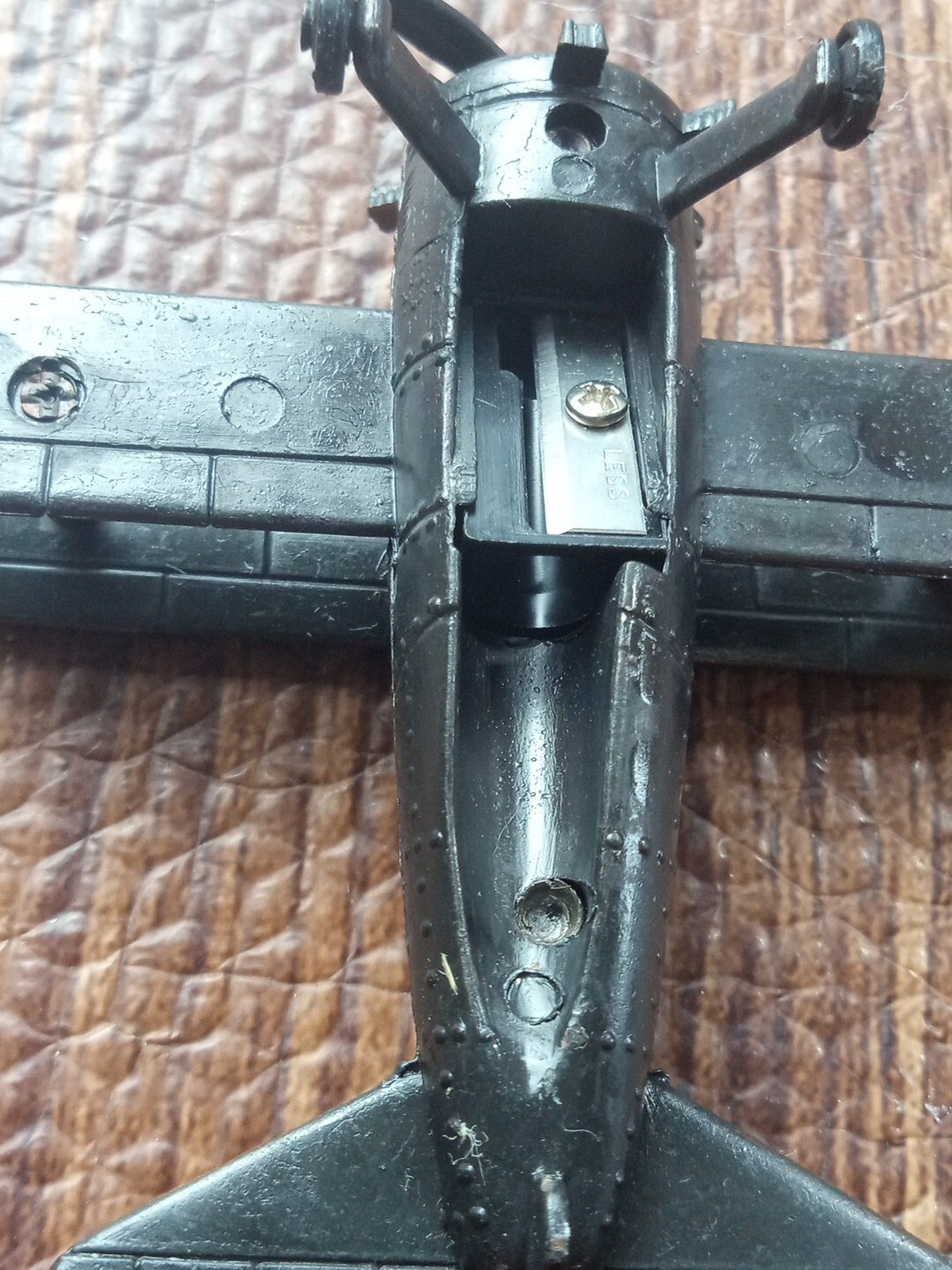 Vintage Miniature Bi-Plane Die Cast Pencil Sharpener