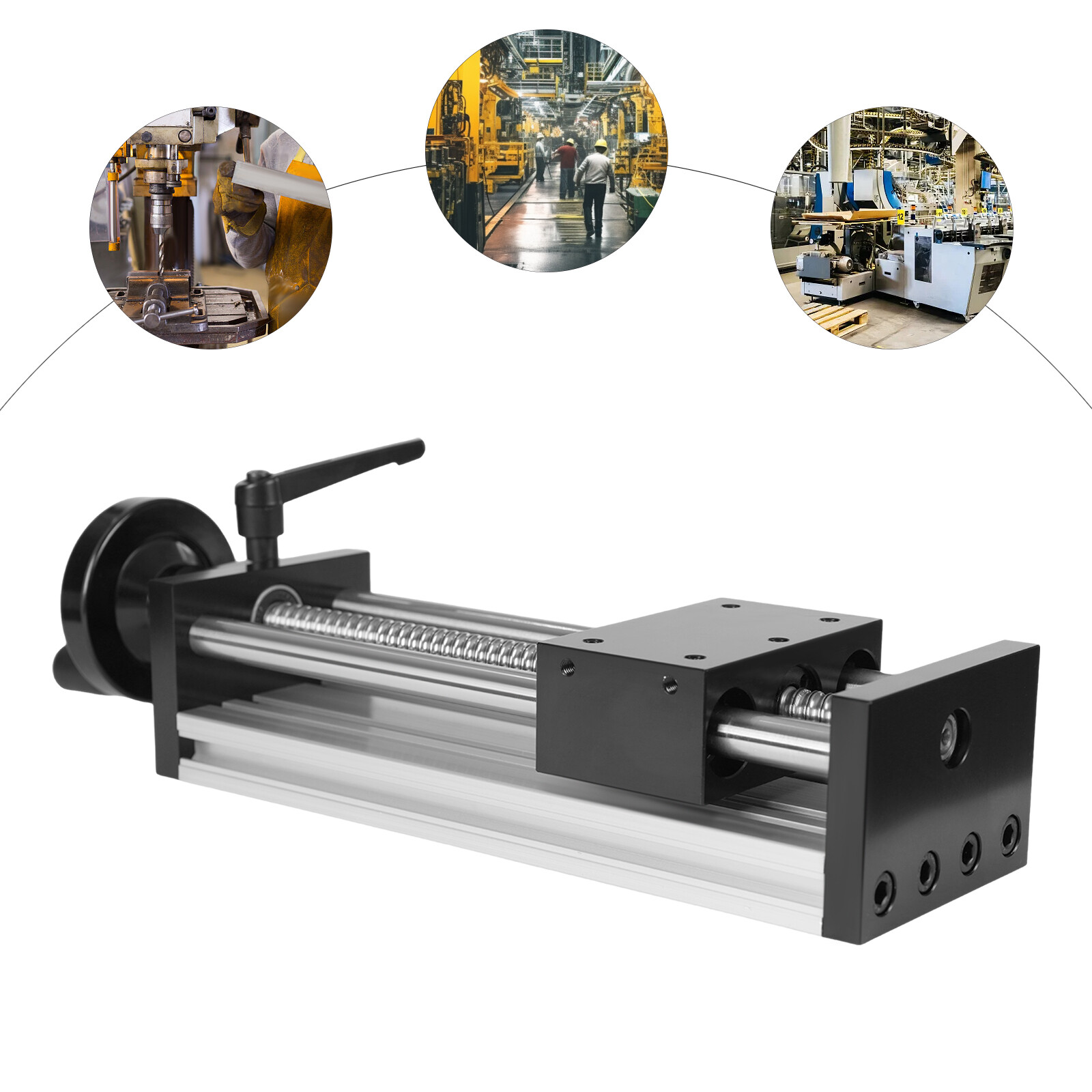 9.06in Length Manual Sliding Table Linear Rail Guide 150mm Effective Stroke