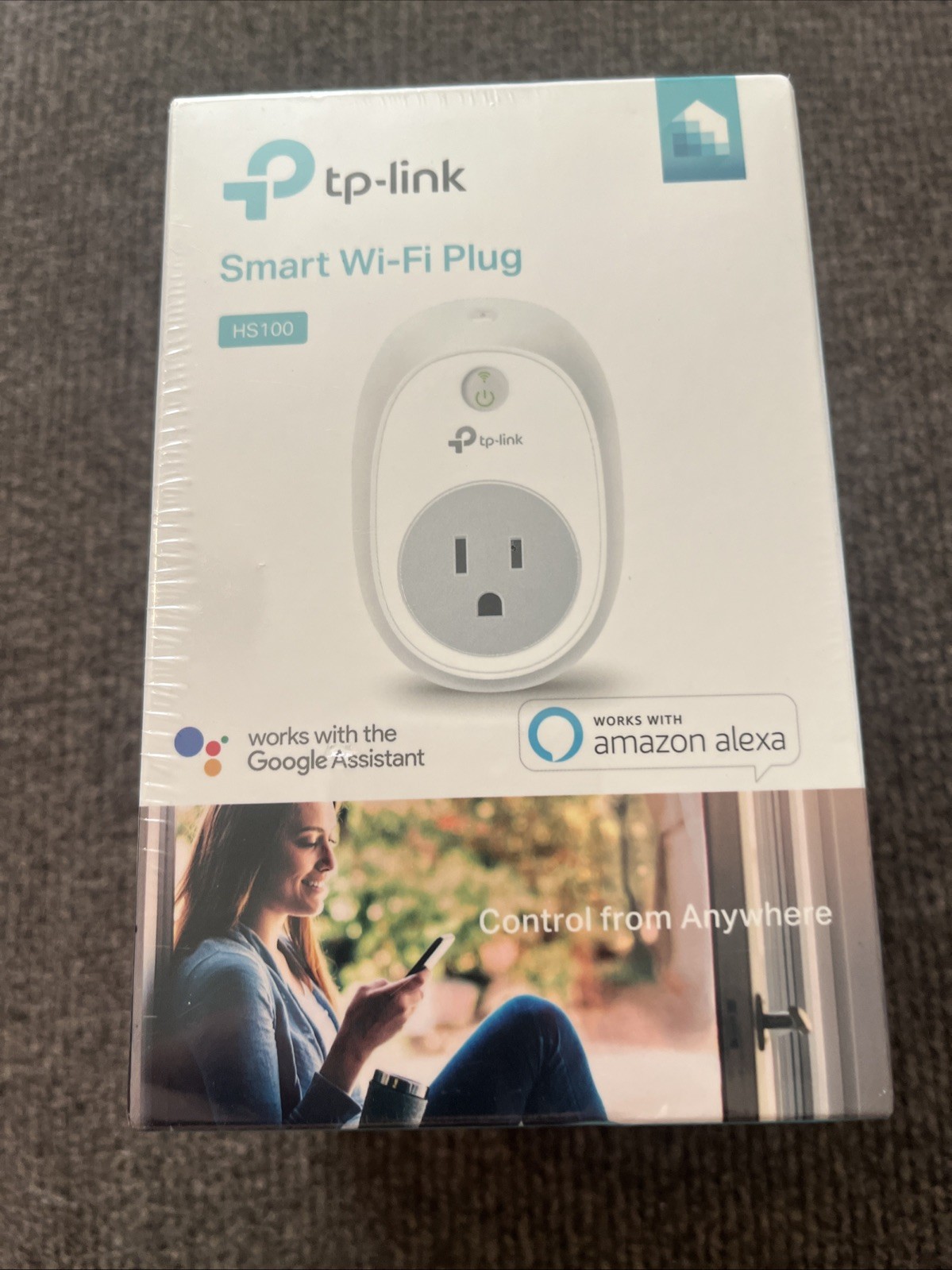 NEW TP-Link Wi-Fi Smart Plug HS100 Amazon Alexa Google Assistant Cortana White